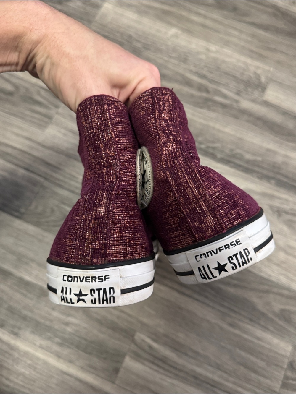 Converse Chuck Taylor All Star Sparkle Knit high top sneakers women’s sz 9.5 - Picture 7 of 15